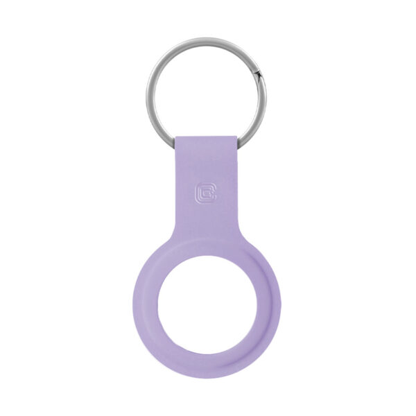 Crong Silicone Case with Key Ring - Etui ochronne brelok do Apple AirTag (fioletowy) - obrazek 3