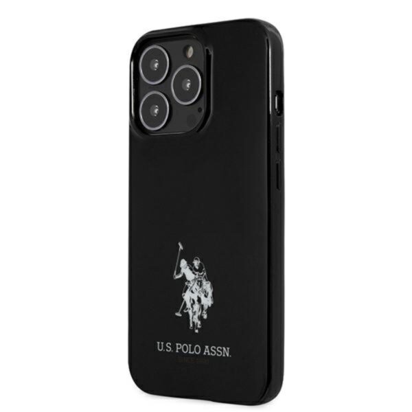 US Polo Assn Horses Logo - Etui iPhone 13 Pro (czarny) - obrazek 2