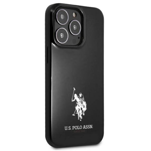 US Polo Assn Horses Logo - Etui iPhone 13 Pro (czarny) - obrazek 4