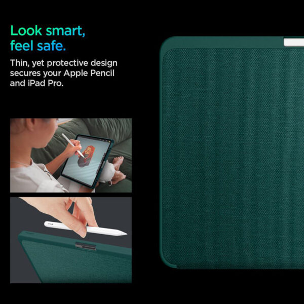 Spigen Urban Fit - Etui do iPad Pro 13" (M4, 2024) (Midnight Green) - obrazek 14