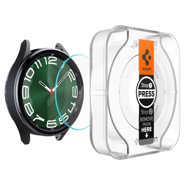 Spigen GLAS.TR EZ FIT 2-Pack - Szkło hartowane do Samsung Galaxy Watch 6 Classic 47 mm (2 szt) - obrazek 3