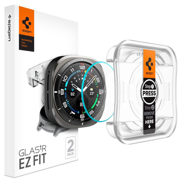 Spigen GLAS.TR EZ FIT 2-Pack - Szkło hartowane do Samsung Galaxy Watch Ultra 47 mm (2 szt)