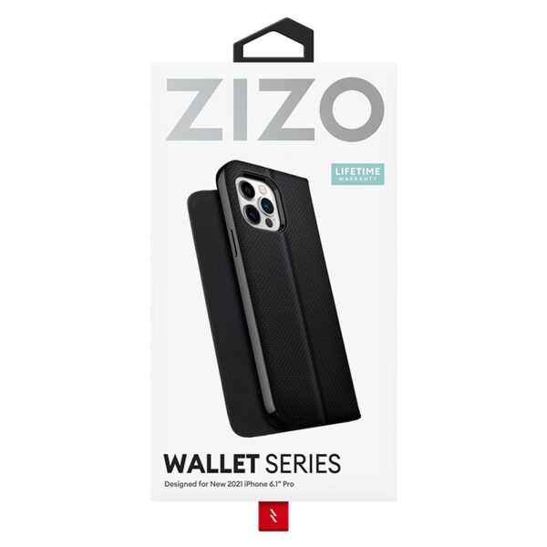 ZIZO WALLET Series - Etui z klapką iPhone 13 Pro (czarny) - obrazek 4