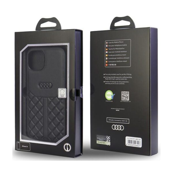 Audi Genuine Leather - Etui iPhone 12 / iPhone 12 Pro (Czarny) - obrazek 5