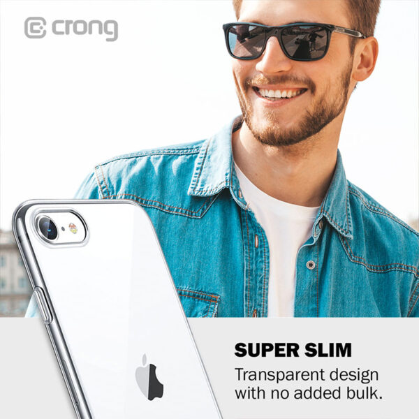 Crong Crystal Slim Cover - Etui iPhone SE (2022/2020) / 8 / 7 (przezroczysty) - obrazek 6