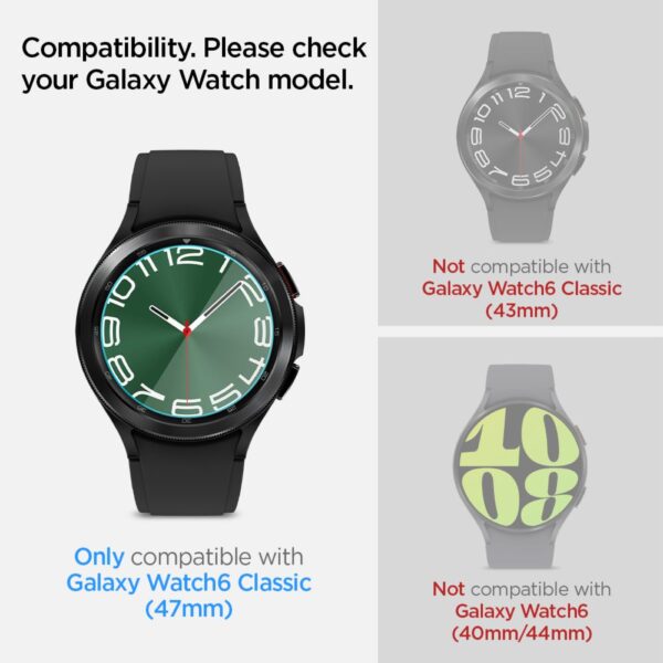 Spigen GLAS.TR EZ FIT 2-Pack - Szkło hartowane do Samsung Galaxy Watch 6 Classic 47 mm (2 szt) - obrazek 6