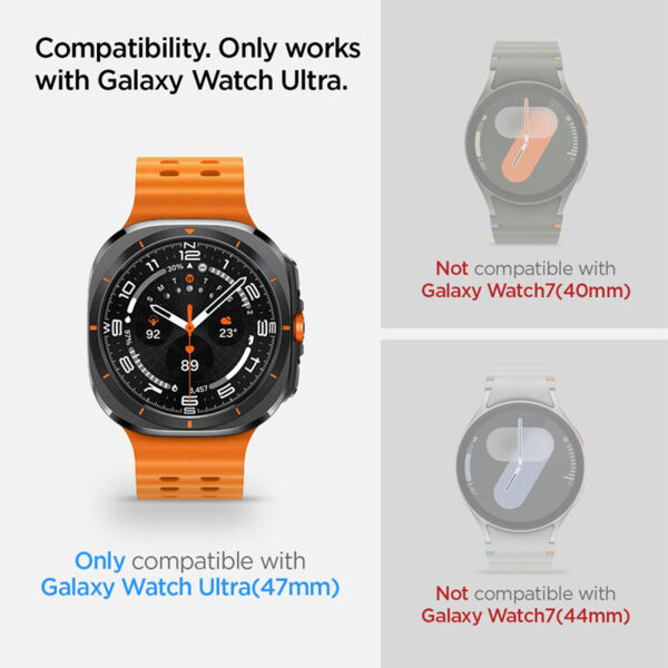 Spigen GLAS.TR EZ FIT 2-Pack - Szkło hartowane do Samsung Galaxy Watch Ultra 47 mm (2 szt) - obrazek 6