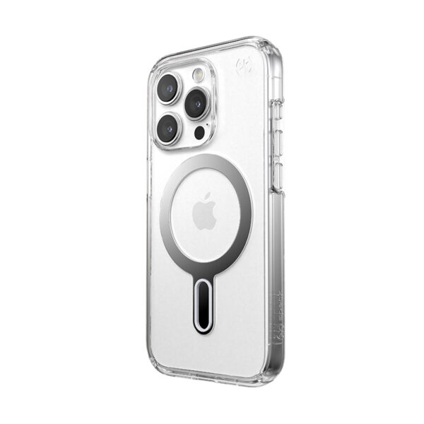 Speck Presidio Perfect-Clear ClickLock & Magsafe - Etui iPhone 15 Pro (Clear / Chrome Finish / Serene Silver) - obrazek 7