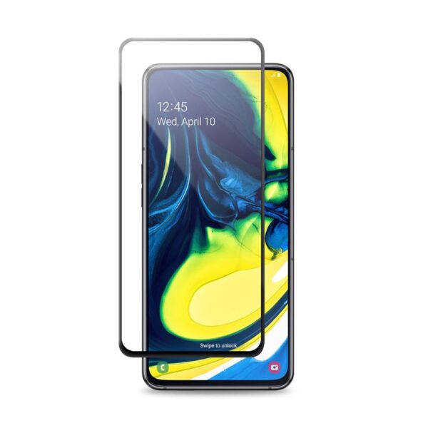 Crong 7D Nano Flexible Glass - Szkło hybrydowe 9H na cały ekran Samsung Galaxy A80 / A90 - obrazek 2