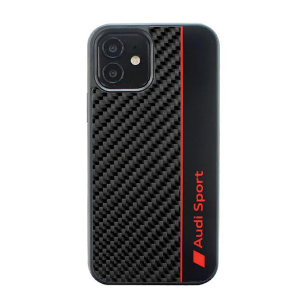 Audi Carbon Fiber Stripe - Etui iPhone 12 / iPhone 12 Pro (Czarny)