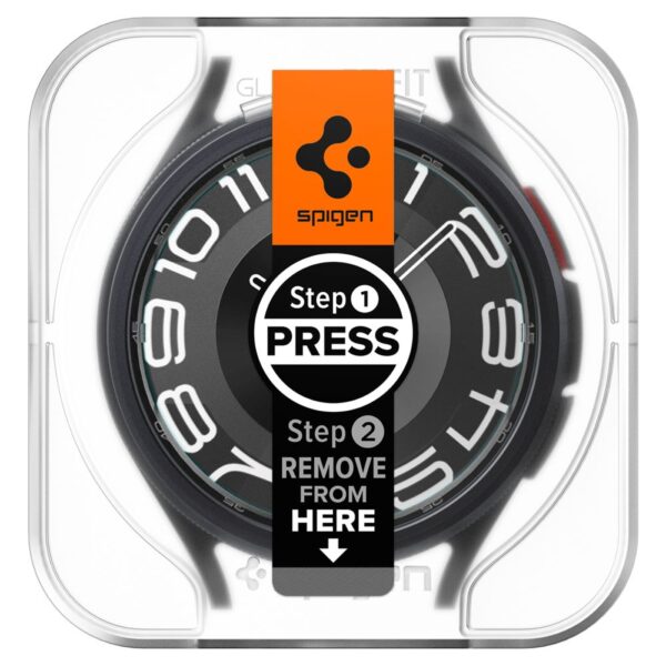 Spigen GLAS.TR EZ FIT 2-Pack - Szkło hartowane do Samsung Galaxy Watch 6 Classic 43 mm (2 szt) - obrazek 2