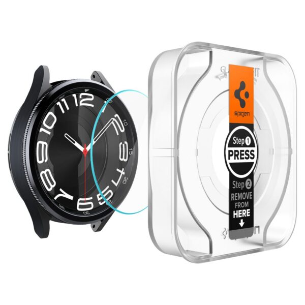 Spigen GLAS.TR EZ FIT 2-Pack - Szkło hartowane do Samsung Galaxy Watch 6 Classic 43 mm (2 szt) - obrazek 3