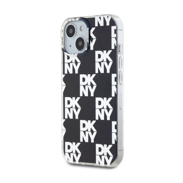 DKNY IML Checkered Mono Pattern - Etui do iPhone 15 Plus / 14 Plus (czarny) - obrazek 2