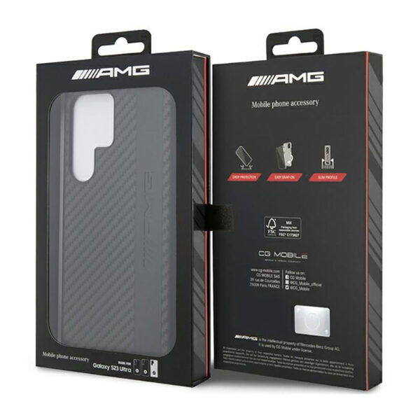 AMG Carbon Stripe & Embossed - Etui Samsung Galaxy S23 Ultra (czarny) - obrazek 8