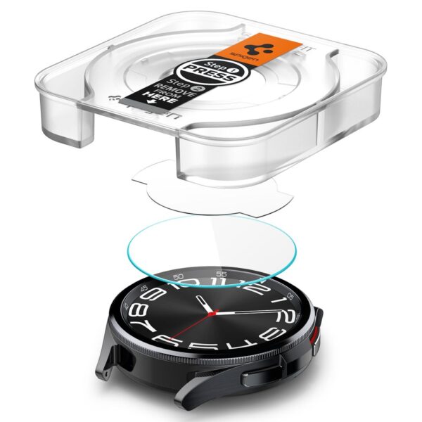 Spigen GLAS.TR EZ FIT 2-Pack - Szkło hartowane do Samsung Galaxy Watch 6 Classic 43 mm (2 szt) - obrazek 5