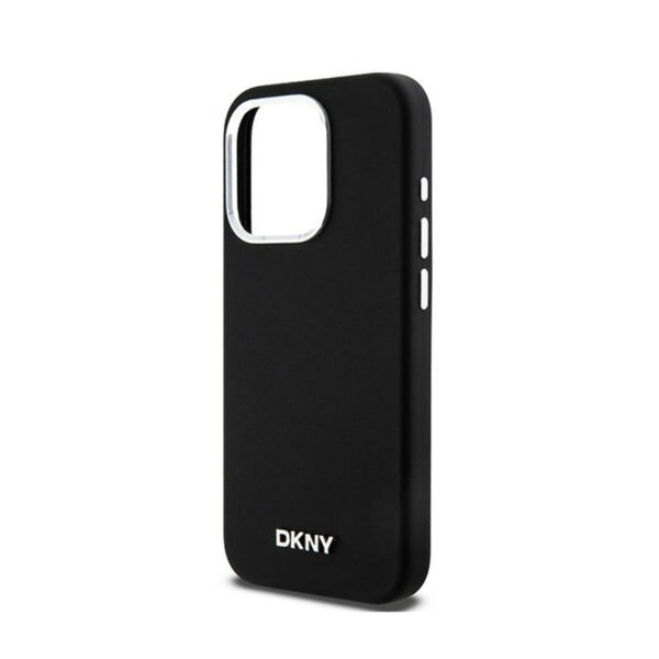 DKNY Liquid Silicone Small Metal Logo MagSafe - Etui iPhone 14 Pro (czarny) - obrazek 6