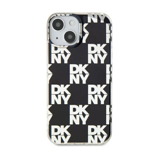 DKNY IML Checkered Mono Pattern - Etui do iPhone 15 Plus / 14 Plus (czarny) - obrazek 3