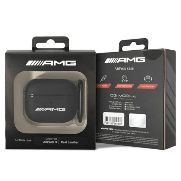 AMG Leather Big Logo - Etui AirPods 3 (czarny) - obrazek 3