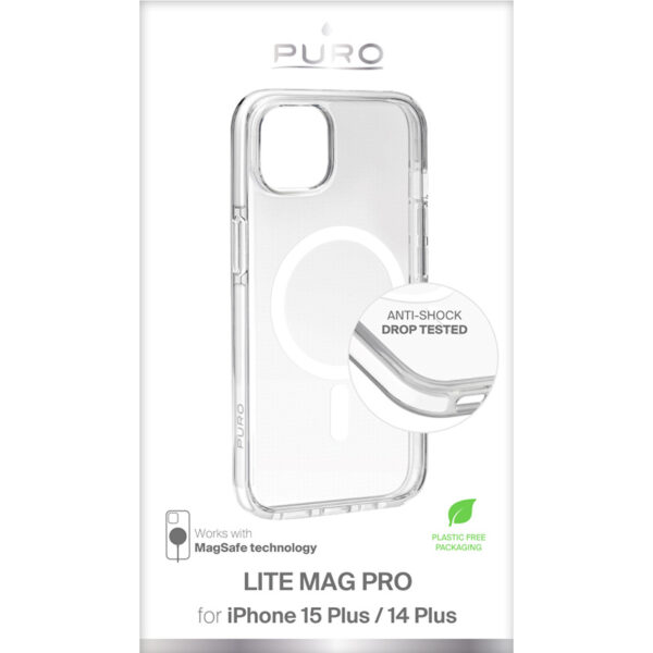 PURO LITEMAG PRO - Etui iPhone 15 Plus MagSafe (przezroczysty) - obrazek 4