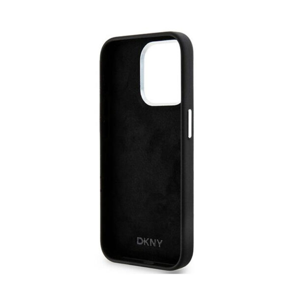 DKNY Liquid Silicone Small Metal Logo MagSafe - Etui iPhone 14 Pro (czarny) - obrazek 7