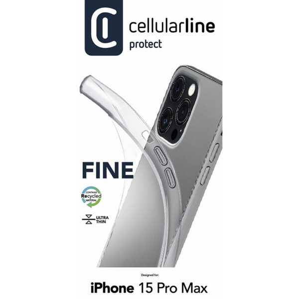 Cellularline Fine - Etui iPhone 15 Pro Max (przezroczysty) - obrazek 4