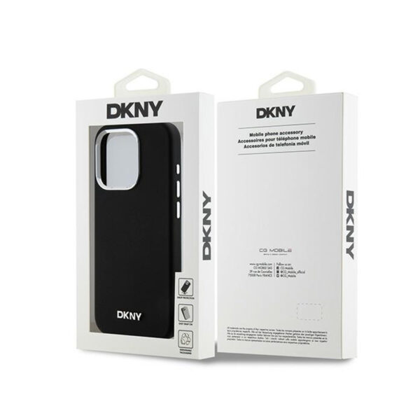 DKNY Liquid Silicone Small Metal Logo MagSafe - Etui iPhone 14 Pro (czarny) - obrazek 8