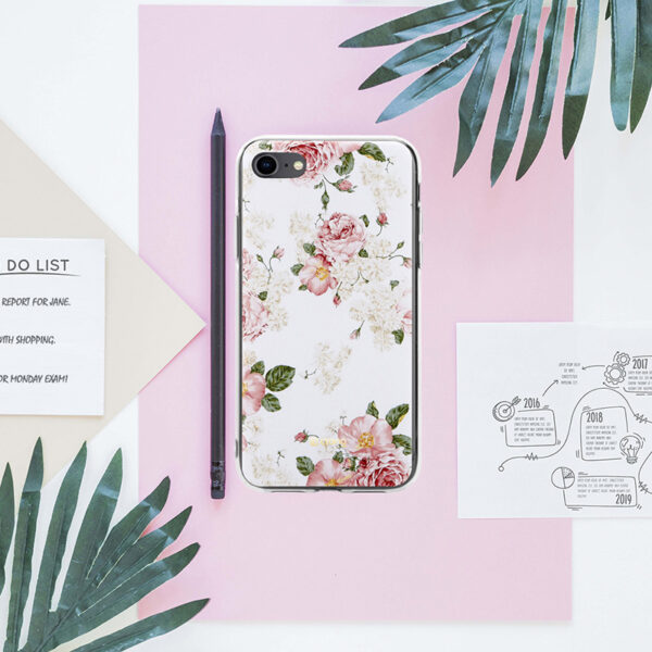 Crong Flower Case - Etui iPhone SE (2022/2020) / 8 / 7 (wzór 02) - obrazek 7