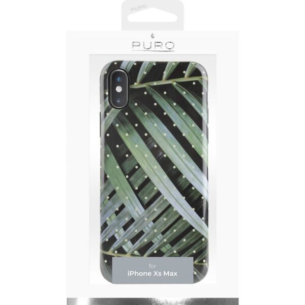 PURO Glam Tropical Leaves - Etui iPhone Xs Max (Brilliant Leaves) - obrazek 2