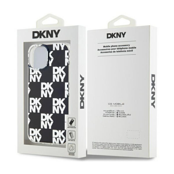 DKNY IML Checkered Mono Pattern - Etui do iPhone 15 Plus / 14 Plus (czarny) - obrazek 8