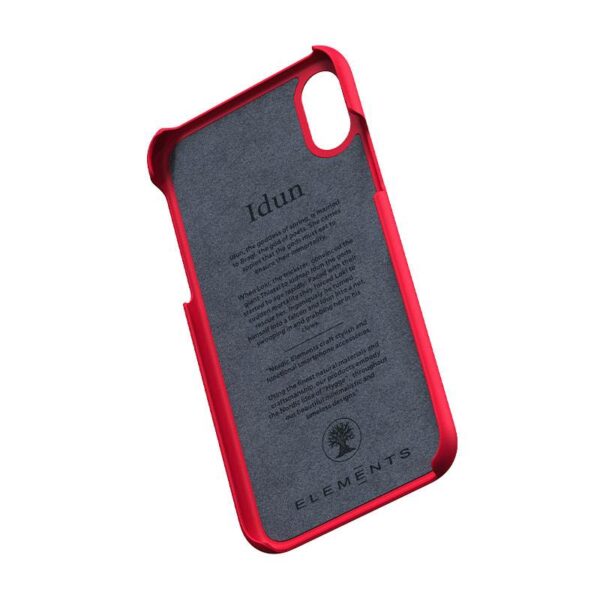 Nordic Elements Saeson Idun - Materiałowe etui iPhone Xs / X (Red) - obrazek 3