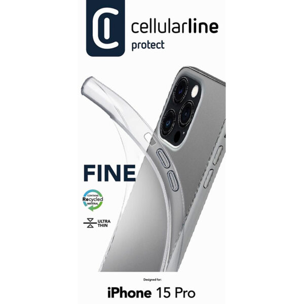 Cellularline Fine - Etui iPhone 15 Pro (przezroczysty) - obrazek 4