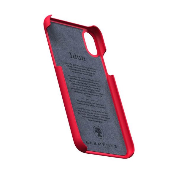 Nordic Elements Saeson Idun - Materiałowe etui iPhone Xs / X (Red) - obrazek 4