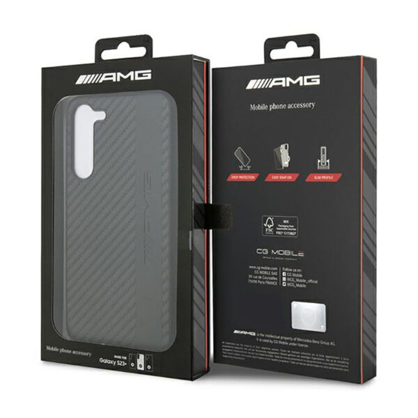 AMG Carbon Stripe & Embossed - Etui Samsung Galaxy S23+ (czarny) - obrazek 8