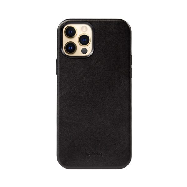 Crong Essential Cover - Etui ze skóry ekologicznej iPhone 12 Pro Max (czarny) - obrazek 3