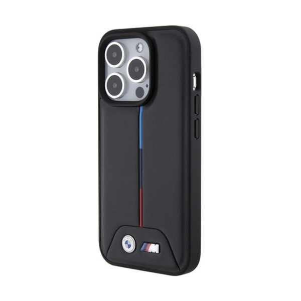 BMW Quilted Tricolor - Etui iPhone 15 Pro Max (czarny) - obrazek 2