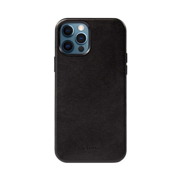 Crong Essential Cover - Etui ze skóry ekologicznej iPhone 12 Pro Max (czarny) - obrazek 7