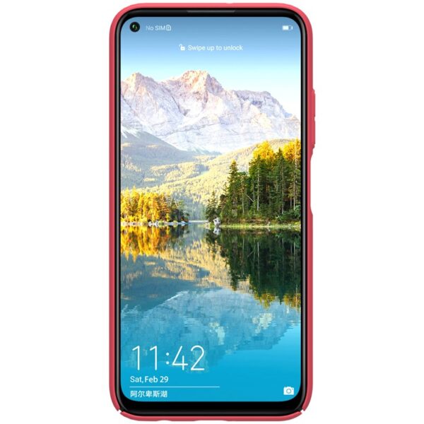 Nillkin Super Frosted Shield - Etui Huawei P40 Lite / Nova 7i / Nova 6 SE (Bright Red) - obrazek 2