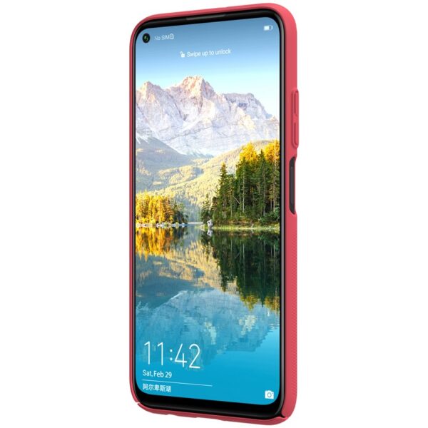 Nillkin Super Frosted Shield - Etui Huawei P40 Lite / Nova 7i / Nova 6 SE (Bright Red) - obrazek 3