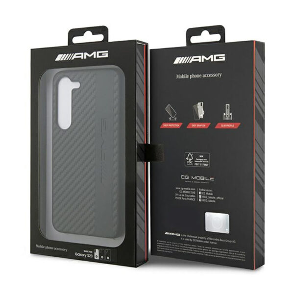 AMG Carbon Stripe & Embossed - Etui Samsung Galaxy S23 (czarny) - obrazek 8