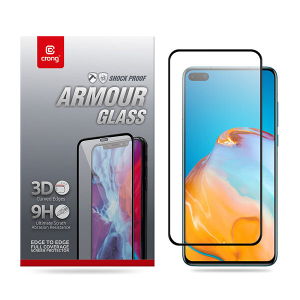 Crong 3D Armour Glass - Szkło hartowane 9H na cały ekran Huawei P40 + ramka instalacyjna - obrazek 9