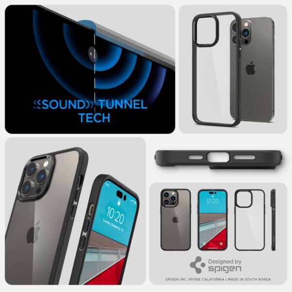 Spigen Ultra Hybrid -  Etui do iPhone 14 Pro (Czarny) - obrazek 5