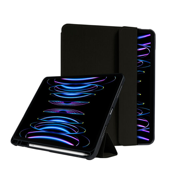 Crong FlexFolio - Etui iPad Pro 11" (2022-2021) / iPad Air 11” M2 (2024) /  iPad Air 10.9” (5-4 gen.) z funkcją Apple Pencil (czarny)