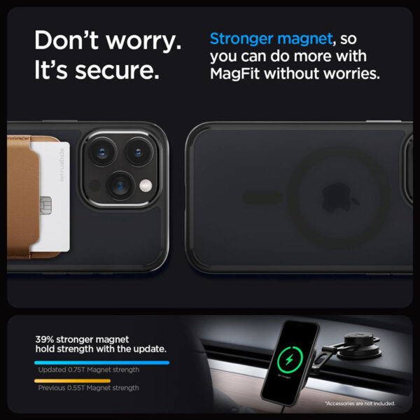 Spigen Ultra Hybrid Mag MagSafe - Etui do iPhone 15 Pro (Frost Black) - obrazek 13