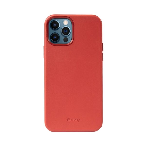 Crong Essential Cover - Etui ze skóry ekologicznej iPhone 12 Pro Max (czerwony) - obrazek 7