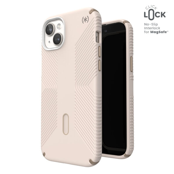 Speck Presidio2 Grip ClickLock & Magsafe - Etui iPhone 15 Plus / iPhone 14 Plus (Bleached Bone / Heirloom Gold / Hazel Brown)