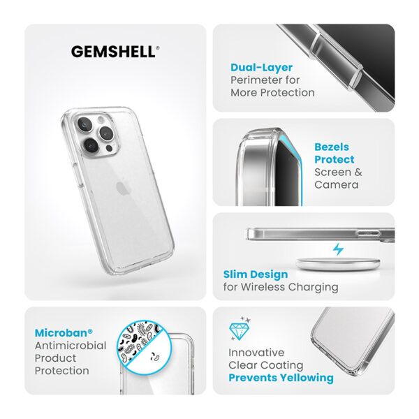 Speck Gemshell - Etui iPhone 15 Pro  (Clear) - obrazek 10