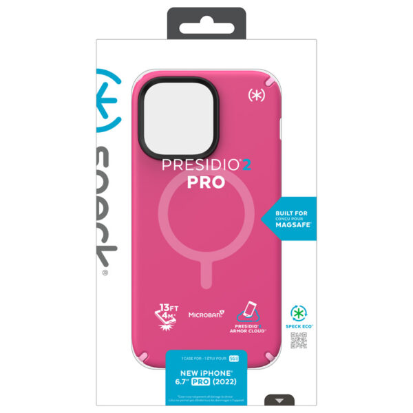 Speck Presidio2 Pro MagSafe - Antybakteryjne etui iPhone 14 Pro Max (Digitalpink / Blossompink / White) - obrazek 13