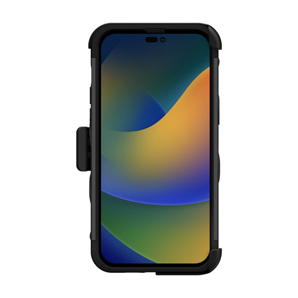 ZIZO BOLT Series - Pancerne etui iPhone 14 Pro Max ze szkłem 9H na ekran + uchwyt z podstawką (czarny) - obrazek 6