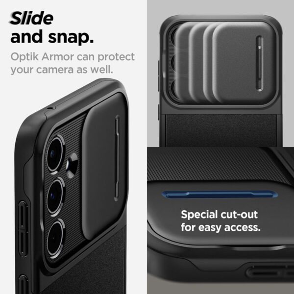 Spigen Optik Armor - Etui do Samsung Galaxy A55 5G (Czarny) - obrazek 16