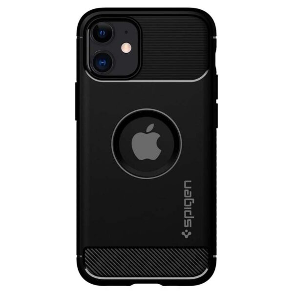 Spigen Rugged Armor - Etui do iPhone 12 / iPhone 12 Pro (Czarny) - obrazek 4